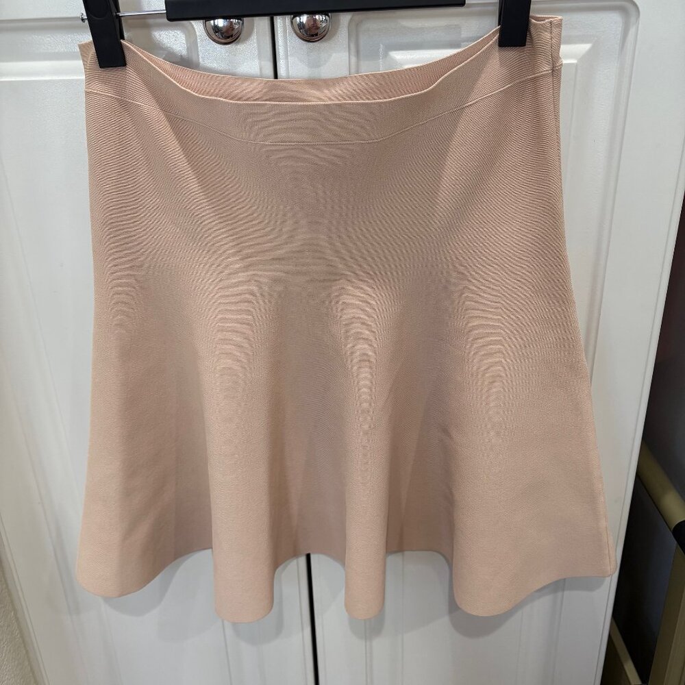 BCBG Bandage Skirt with Flare in Ballet Pink
